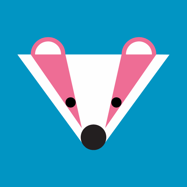 Badger in Pink and White by ABKS