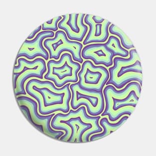 Green and Purple Groovy Liquid Marble Swirl Pin