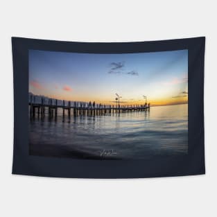 Sunset at Safety Beach, Mornington Peninsula Tapestry