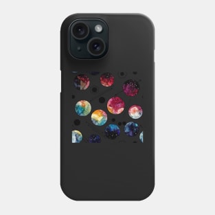 Watercolor Colorful Galaxy in Circles Phone Case