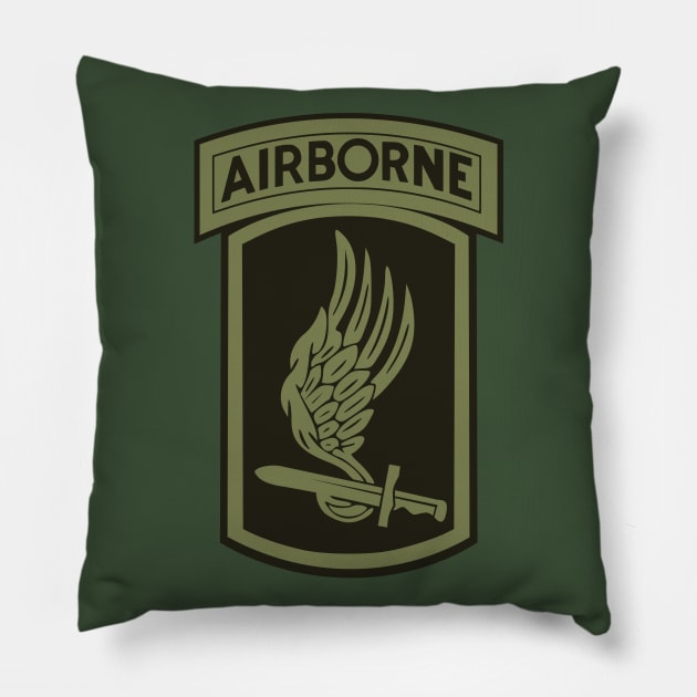 173rd Airborne Patch (subdued) Pillow by Firemission45
