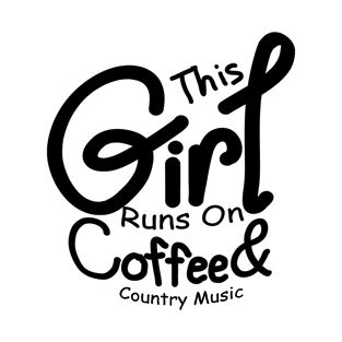 Coffee And Country Music Girl And Women Gifts T-Shirt