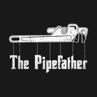 Funny Plumber Plumbing The Pipefather Wrench Distressed T-Shirt