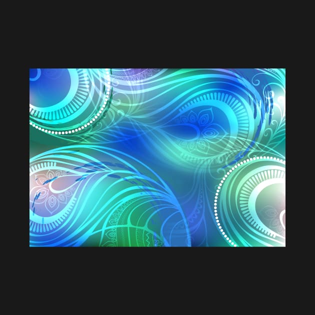 Iridescent Peacock Background by Blackmoon9