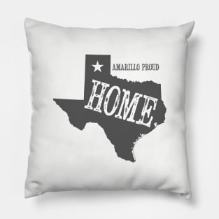 My Home is Amarillo (Gray Ink) Pillow