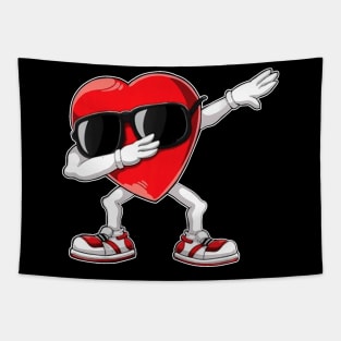Dabbing Heart Funny Gifts Mens Kids Boys Valentines Day Tapestry