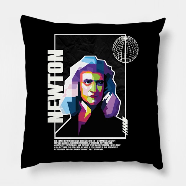 Isaac Newton Pillow by WPAP46