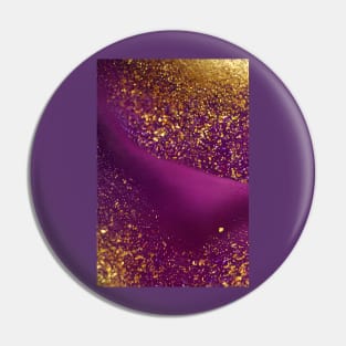 Purple & Gold Liquid Glitter 03 Pin