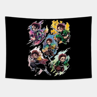 Demon Slayer Gripping Grappling Tapestry