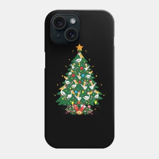 Cute Pelicans - Bird Lover - Xmas Gift Pelican - Christmas Tree Phone Case