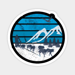 Dog Sledding Sleigh Sled Rides Mushing Winter Sports Magnet