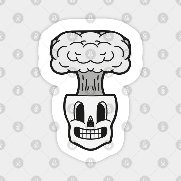 Exploding Skull Magnet by tomsnow