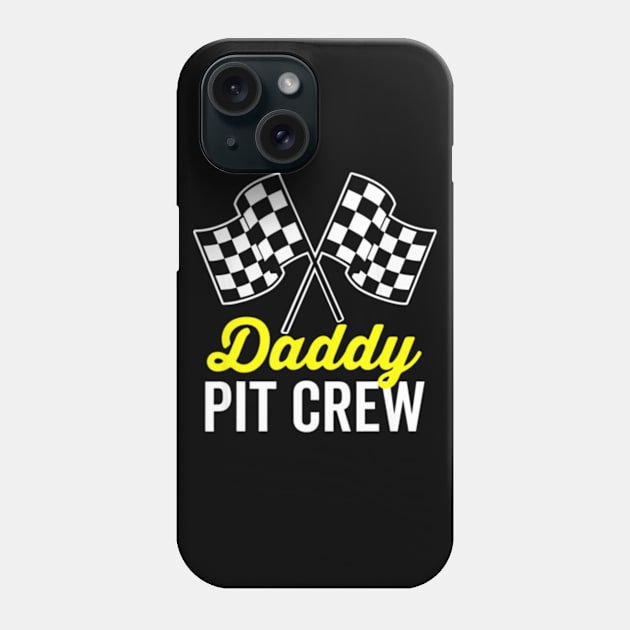 Daddy Pit Crew Shirt for Racing Party Costume (Dark) Phone Case by AstridLdenOs