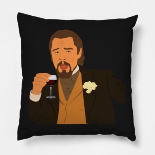 dicaprio laugh meme Pillow