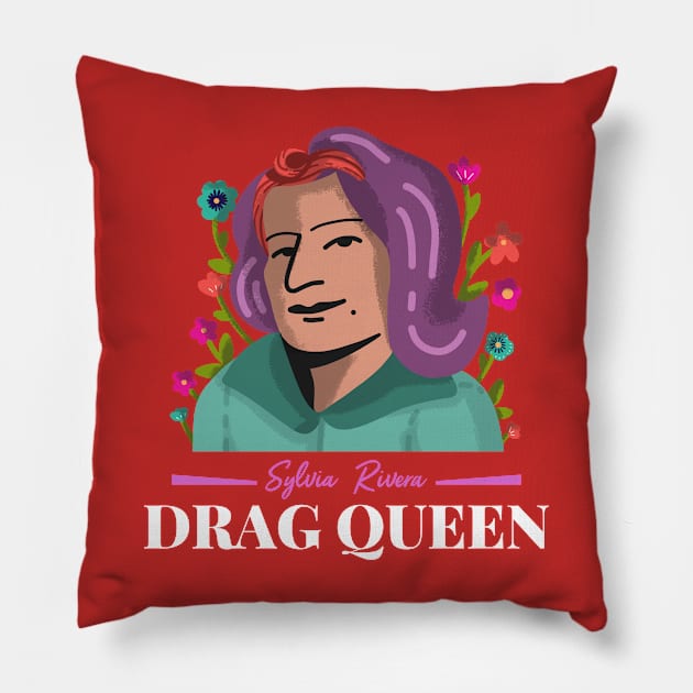 Sylvia Drag Queen Pillow by Celebrate your pride