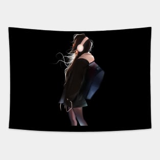 Girl in Night Tapestry