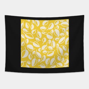 Simple Leaves on Yellow Tapestry