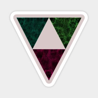 3 abstract triangles Magnet