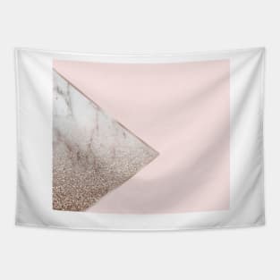 Blush pink geo - hint of rose gold gradient Tapestry