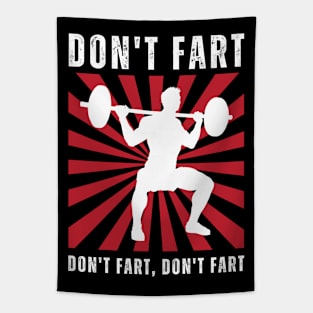 Don't Fart Weightlifting Tapestry