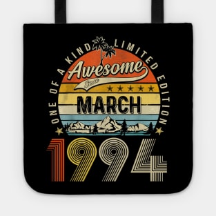 Awesome Since March 1994 Vintage 29th Birthday Tote