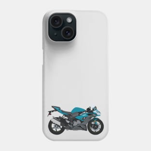 Motorcycle Kawasaki Ninja ZX-6R PEARL NIGHTSHADE TEAL Phone Case