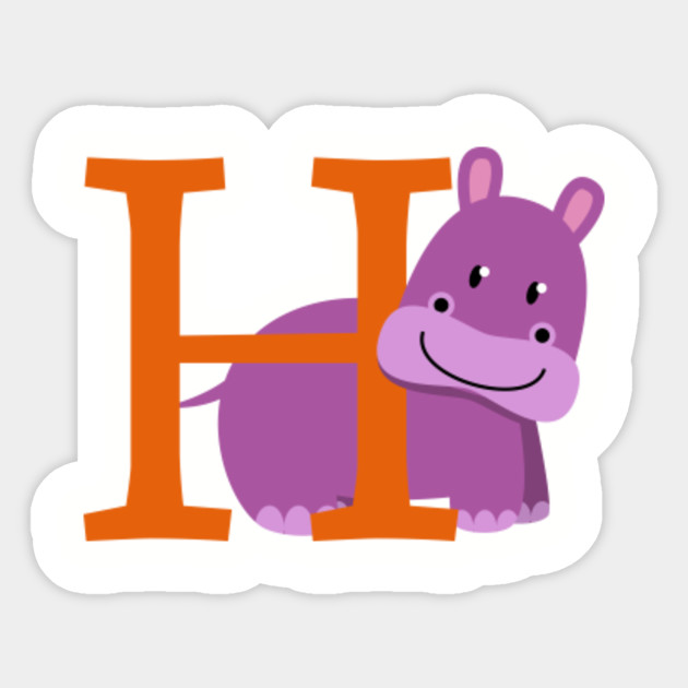 Alphabet Letter H Design For Kids Funny Sticker Teepublic Uk