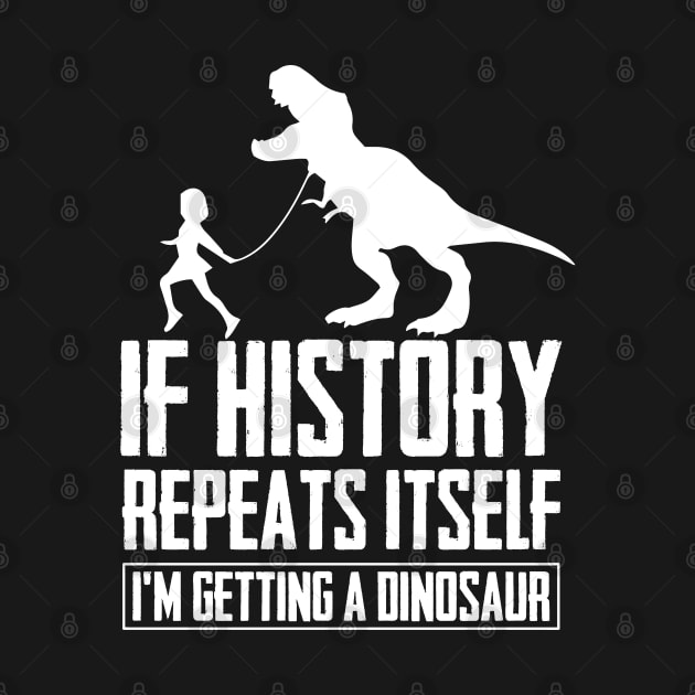 T-Rex Dinosaur Lover and Historian Joke for History Teacher by Riffize