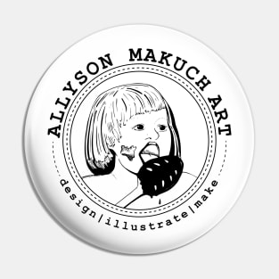 Allyson Makuch Art Eat-It Logo Pin