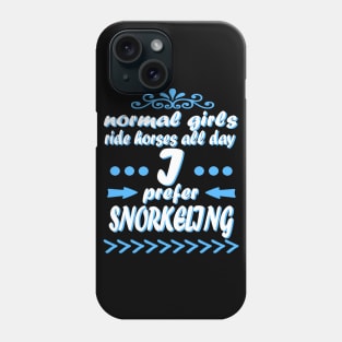 Snorkeling Girl Coral Sea Vacation Diving Phone Case