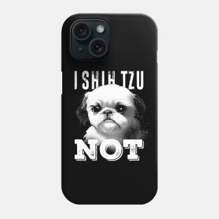 I Shih Tzu Not No. 2: A Very Cute Shih Tzu Dog on a Dark Background Phone Case