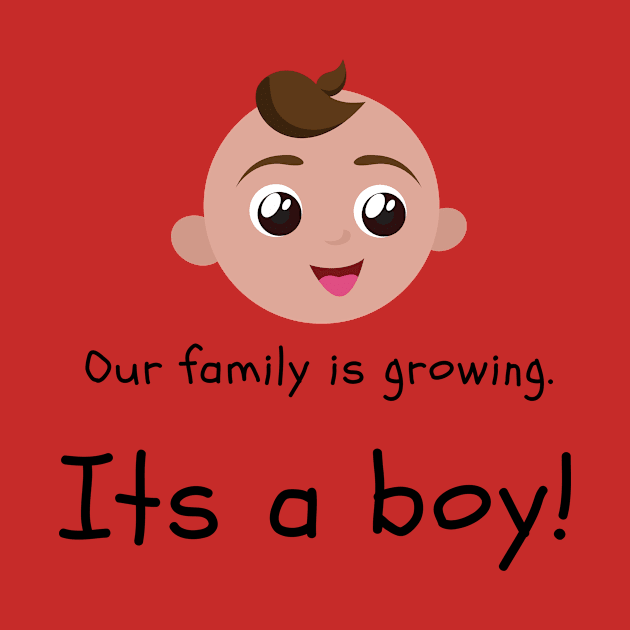 Love this 'Our family is growing. Its a boy' t-shirt! by Valdesigns