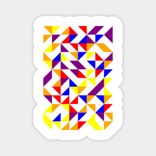 Amazing Geometric Colourful Triangle Pattern #3 Magnet