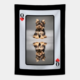 Yorkshire Terrier Queen of Hearts Tapestry