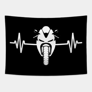 Sport Motorcycle Heartbeat Tapestry