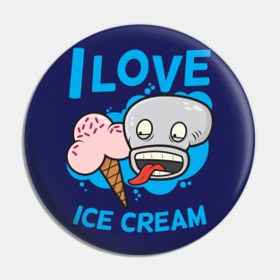 I Love Ice Cream Pin