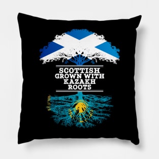 Scottish Grown With Kazakh Roots - Gift for Kazakh With Roots From Kazakhstan Pillow