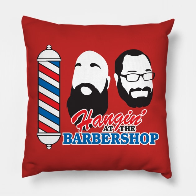 Hangin’ At The Barbershop Pillow by WhatProductionsBobcaygeon