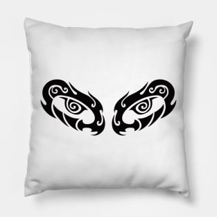 Abstract tribal tattoo with eye concept No. A46 Pillow