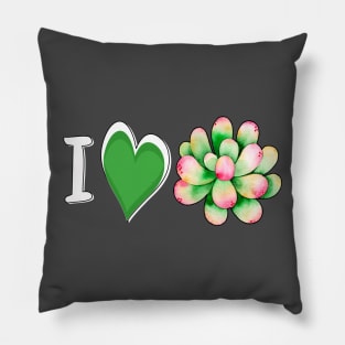 I Heart Succulents Pillow