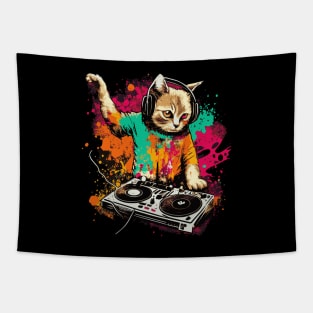 Cat DJ - Splash 90s - DJ Cat - Deadmau5 - Deadmouse Tapestry