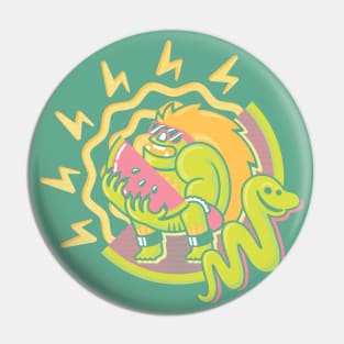 Electric Beach Beast Pin