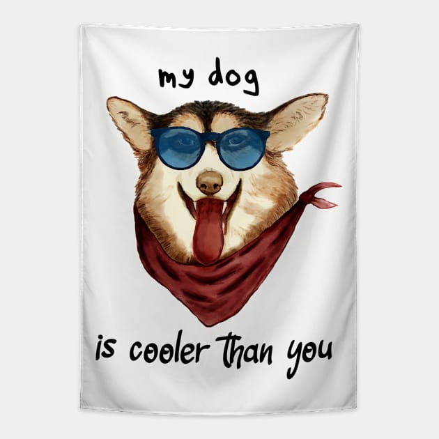 Cool Dog Tapestry by Norzeatic