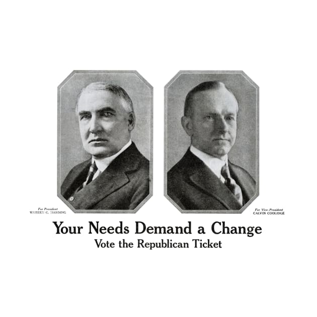 1920 Vote Harding and Coolidge by historicimage