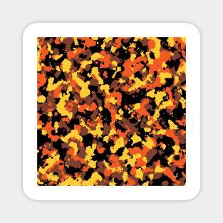 Orange Camouflage Magnet