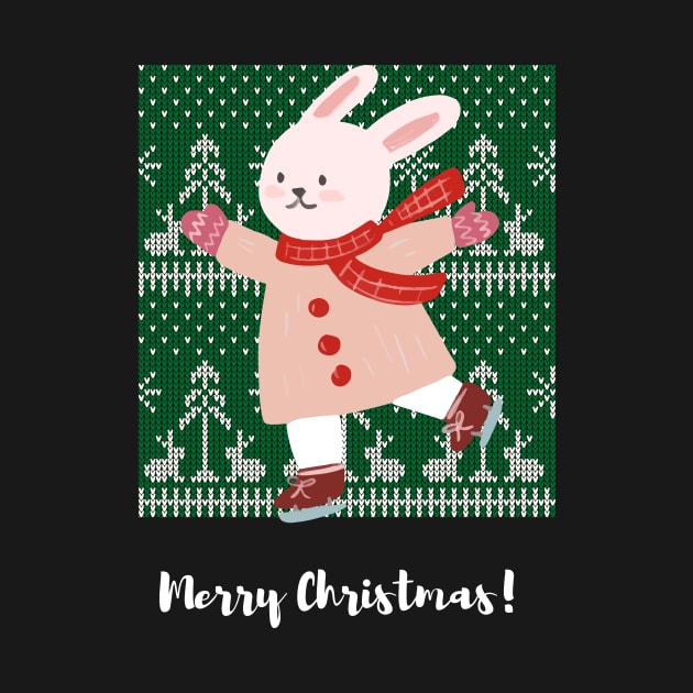 Rabbit Bunnies Christmas Tree Shirt, Rabbit Christmas Tree Tee, Rabbit Mom Shirt, Bunny Rabbit Tree Shirt, Rabbit Lover Gift, Chrismas Tree by Grun illustration 