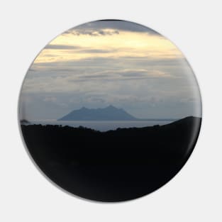 Mount Circeo at Nightfall Panorama Seascape Pin