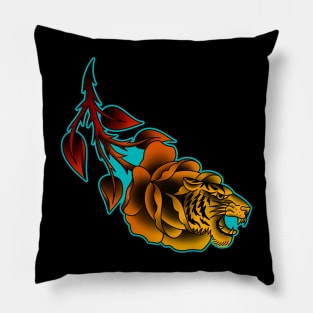 tiger sunset Pillow