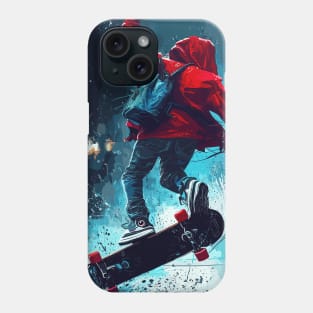 Kickflip in rain Phone Case