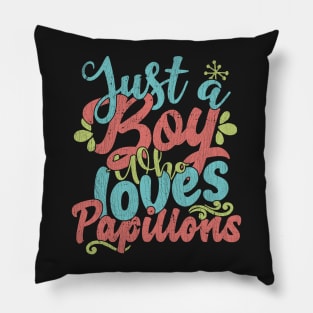 Just A Boy Who Loves Papillons dog Gift product Pillow